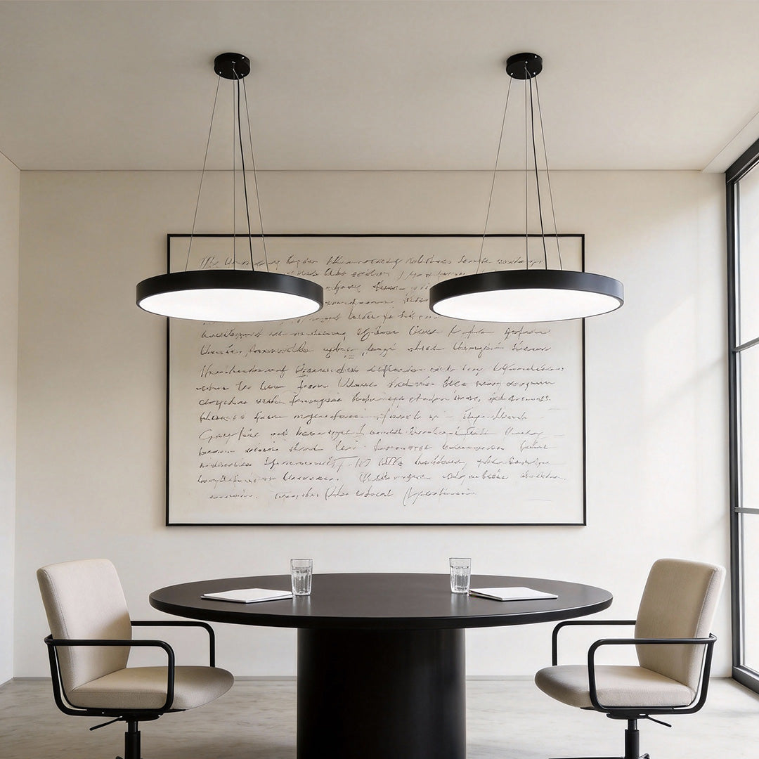 Suspension LED ronde moderne avec couleur de lumière dimmable et suspension réglable | Restfield
